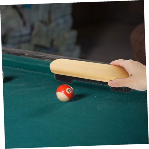 VICASKY Billiard Table Rail Brush and Small Spaces Cleaning Brush 12-inch Wooden Handle Pool Table Debris and Dust Remover for Sports Room