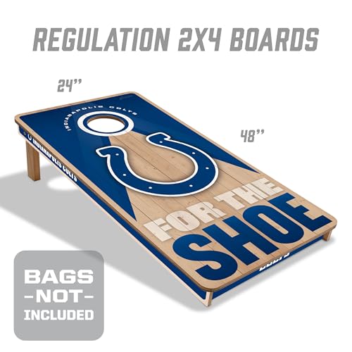 YouTheFan NFL 2' x 4' Slogan Series Professional Wood Cornhole Game - color: Indianapolis Colts