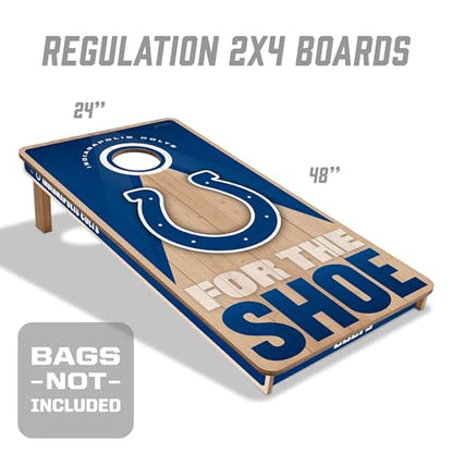 YouTheFan NFL 2' x 4' Slogan Series Professional Wood Cornhole Game - color: Indianapolis Colts