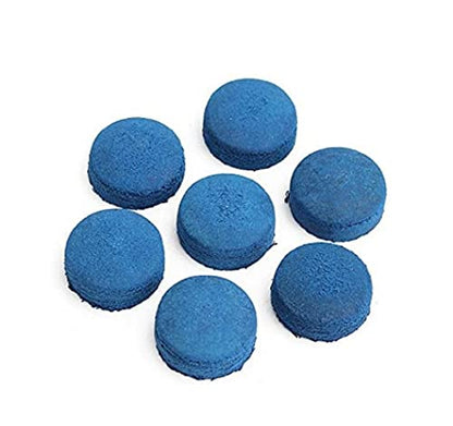 50pcs/lot 9mm/10mm/11mm/12mm/13mm Blue Billiard Pool Cue Tips Hardness in M Billiard Snooker Cue Stick Tip Billiard Accessories Master Tip for Black Ball Club (Blue, 9mm) - size: 9mm