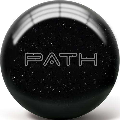 Pyramid Path Polyester Bowling Ball - Customizable with Basic Drilling Options - Great for Spare Shooting, League, Recreational, Straight Bowlers - Beginner Entry Level & Kids - color: Black Sparkle, size: 10 LB