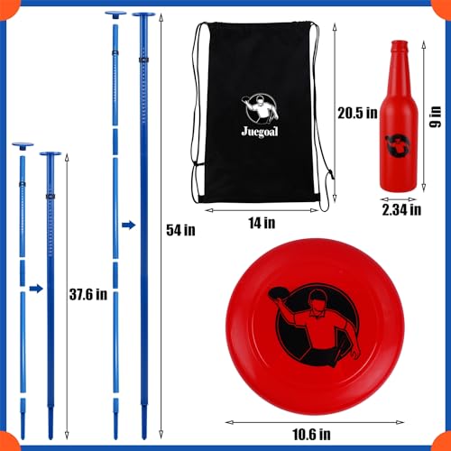 Juegoal Outdoor Flying Disc Game Set, Yard Games Set, Outside Fun Disc Toss Game for Beach Lawn Backyard Park Camping - style: Regular