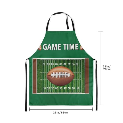 Manfei Baseball Kids Kitchen Apron - color: Fashion Green