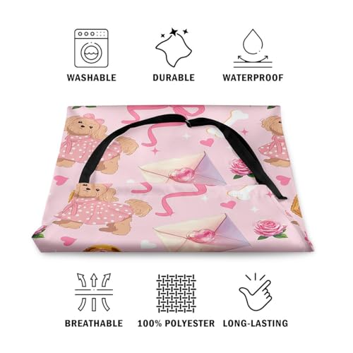 Castle Fairy Cute Rabbit Deer Kitchen Apron - color: Dog Pink Bow