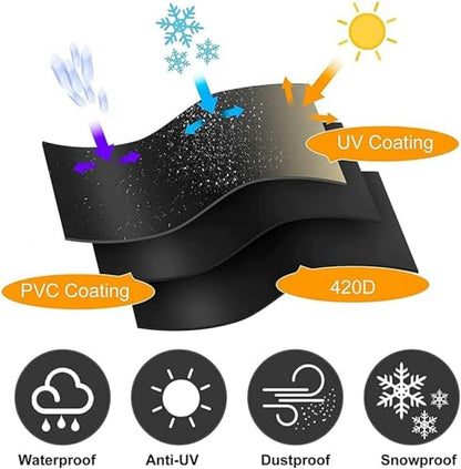 Billiard Pool Table Protective Cover 7ft/8ft/9ft Waterproof Dust Cover Sunscreen Full Protection Cover for Indoor&Outdoor Billiard Snooker Table