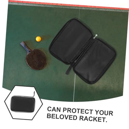 Kisangel Portable Table Tennis Paddle Bag Protective Case Scratch Zipper Storage Pouch for Paddle and Balls Lightweight Organizer