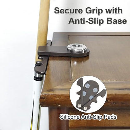 Portable Pool Stick Holder - 4-Cue Weighted Claw Holder for Billiard Table, Grey - color: Grey