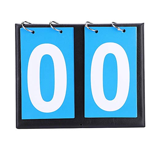 VGEBY1 2/3/4 Digit Portable Flip Sports Scoreboard, Portable Table Top Scoreboards for Table Tennis Basketball(2-Digit)