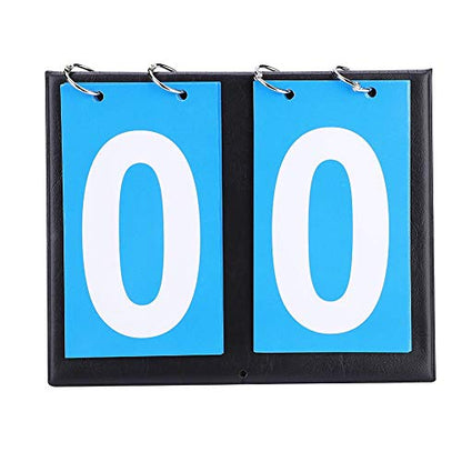 VGEBY1 2/3/4 Digit Portable Flip Sports Scoreboard, Portable Table Top Scoreboards for Table Tennis Basketball(2-Digit)