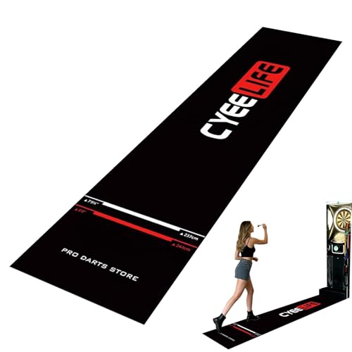 Dart Board Mat - Floor Protection with Throw Line Non-Slip Portable | for Recreation Center Sports Club Basement Entertainment Area Garage Dormitory - color: Dart pad 2