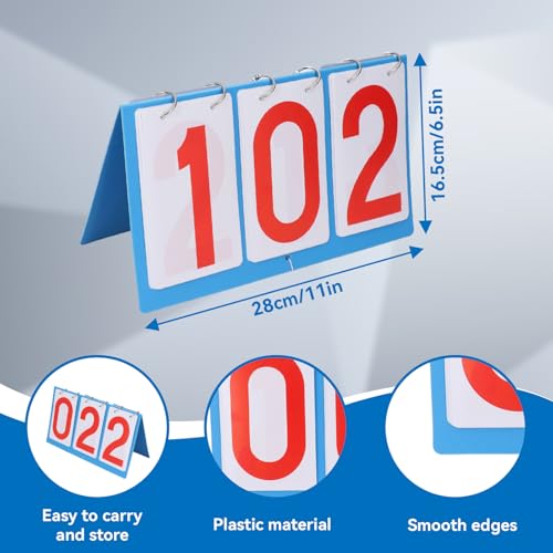 Scoreboard Flipper, Portable 3-Digit Flip Scoreboard Tabletop Score Keeper for Volleyball Basketball Table Tennis