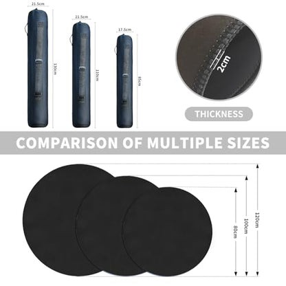 Large Round Tabletop Game Playmat,Rubber Table Mat Suitable for Playing Poker,Card,and Roleplaying Games.(80cmBlack) - color: 80*80*0.2cmblack, size: 80*80*0.2cm
