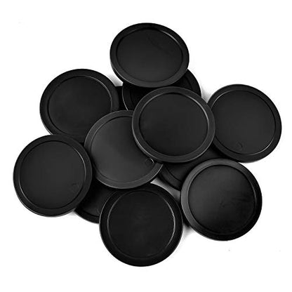 Coopay 12 Pieces Home Air Hockey Pucks 2.5 Inch Heavy Replacement Pucks for Game Tables Equipment Accessories, 12 Grams - color: Black