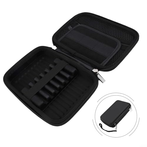 Compact Hard Shell Darts Case with Mesh Pockets, Portable Organizer Bag for 6 Darts Shafts Flights Tips Steel and Soft Tip