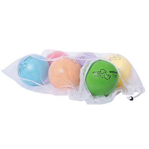 Champion Sports Rhino Skin Dodgeball Set – 6 Soft Foam Balls with Durable Coating, 6" or 7" for Gym, Playground Play - style: 7" Set of 6
