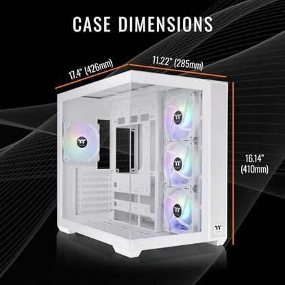 Thermaltake LCGS View u2870TS-380 Gaming Desktop (Intel® Core™ Ultra 9 285K, ToughRam 32GB DDR5 6400MT/s RGB Memory, NVIDIA® GeForce RTX™ 5070 Ti, 2TB NVMe M.2, WiFi, Windows 11) V38S-Z890-57T-LCS - size: 285K, style: 5070Ti
