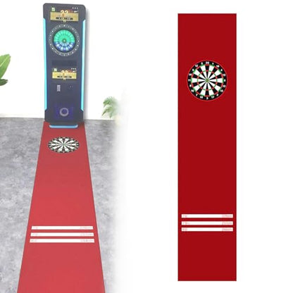 Rubber Darts Mat, 118" L x 26" W Heavy Duty Non-Slip Dart Carpet with Throw Lines, Ideal for Beginners and All Dart Types
