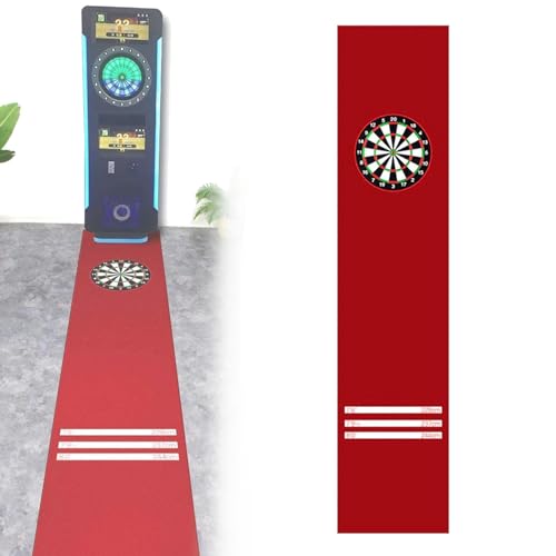 Rubber Darts Mat, 118" L x 26" W Heavy Duty Non-Slip Dart Carpet with Throw Lines, Ideal for Beginners and All Dart Types