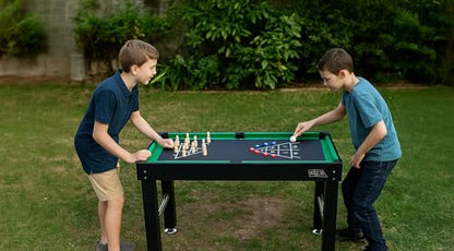 KICK Pentacle 55" 5-in-1 Multi Game Table – Foosball, Billiards/Pool, Push Hockey, Shuffleboard & Bowling - color: Black