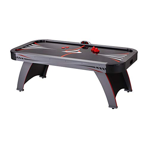 Fat Cat Volt 7 Foot LED Air Hockey Table for Adults with Dual Motor, Automatic Scoring, Music System, Hockey Table with Light Up Playfield