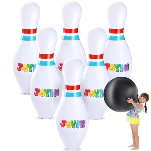 JOYIN Giant Inflatable Bowling Set for Kids and Adults, Christmas Birthday Party Games, Kids Education Motor Skills Toys - style: Classic bowling