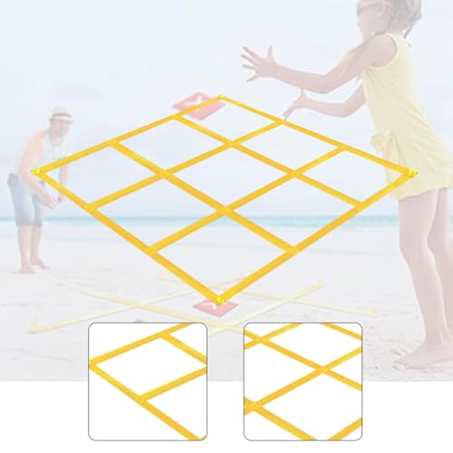 Giant Tic Tac Toe Outdoor Game 47.24x47.24inch Portable Tossing Game with Ground Stakes for Lawn Backyard Garden Family Fun