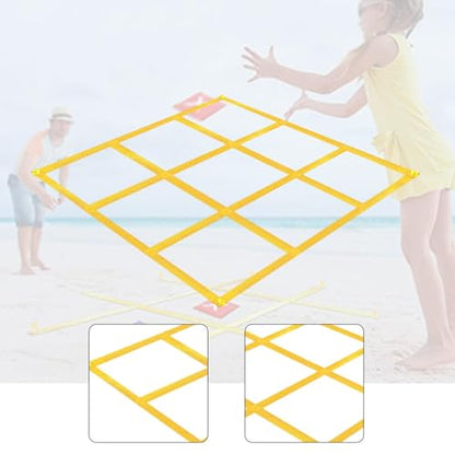 Giant Tic Tac Toe Outdoor Game 47.24x47.24inch Portable Tossing Game with Ground Stakes for Lawn Backyard Garden Family Fun