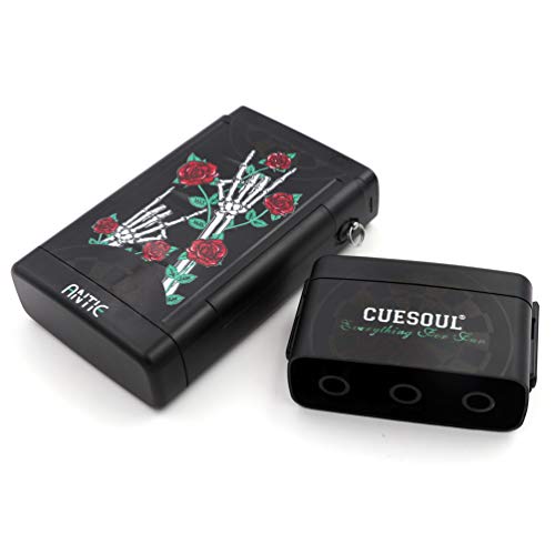 CUESOUL ANTIE Hard Dart Case, Holds 6 Steel/Soft Tip Darts & Extra Tips, Shafts & Flights, Durable Use - color: Black Jazz-Metal