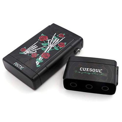 CUESOUL ANTIE Hard Dart Case, Holds 6 Steel/Soft Tip Darts & Extra Tips, Shafts & Flights, Durable Use - color: Black Jazz-Metal