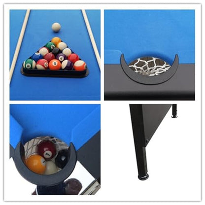 5.5-Foot Billiard Tables, 3 in 1 Pool Table, Pool Table Tennis,65.75“/35.40“ Portable Pool Table,Perfect for Family Fun,Entertainment Folding Pool Table, Outdoor Ping Pong Table