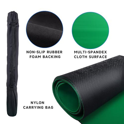 GSE Games & Sports Expert 32 x 32 Inches Rubber Anti-Slip Playmat, Mahjong, Dominoes, Poker Cards and Board Games Tabletop Cover Mat with Carrying Bag (Green) - color: Green, size: 1-Pack