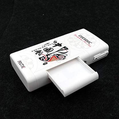 CUESOUL ANTIE Hard Dart Case with Peking Opera Mask Design and Dart Flights Case for Your Choice - color: Dart Case-White