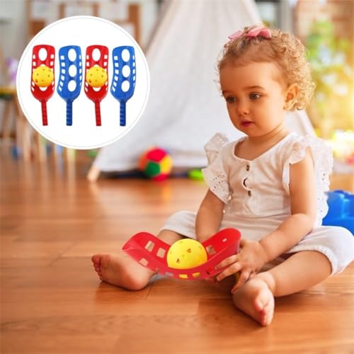 Kids Scoop Ball Game Outdoor Toys Sports Toss Game with 4 Scoops and 2 Balls for Backyard Beach Camping Family Gatherings