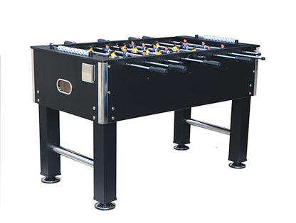 54.5'' Foosball Table for Adults,Full Size Competition Soccer Game Table with Anti-Tipping Leg,Balls and Cup Holder,Arcade Table for Home,Family,Game Room and Office
