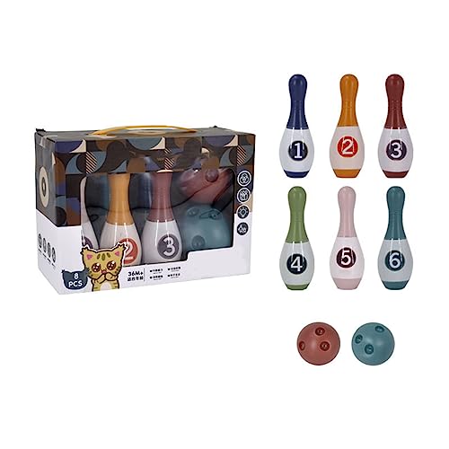 Mini Bowling Pin Toy, Safe to Use Plastic Educational Toy, Parent-Child Interaction, Outdoor Bowling Toy