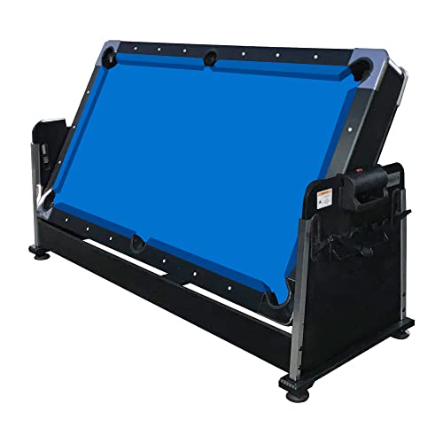 RACK Triad 7-Foot 3-in-1 Multi-Game Swivel Table - Billiards/Pool, Table Tennis & Air Hockey - color: Blue Felt With Black Body