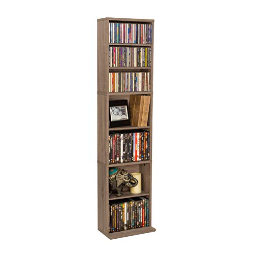 Atlantic Herrin Adjustable Media Cabinet 261 Weathered Oak PN74736269 - color: Weathered Oak