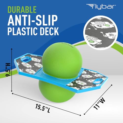 Flybar LED Pogo Trick Ball for Kids Balance Bounce Board w/Anti-Slip Deck - color: Robot