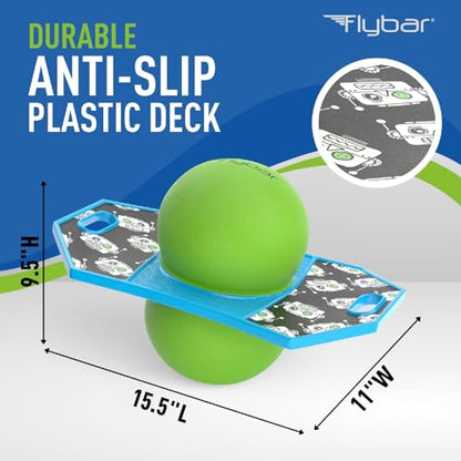 Flybar LED Pogo Trick Ball for Kids Balance Bounce Board w/Anti-Slip Deck - color: Robot