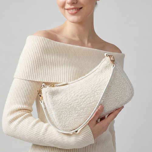 VODIU Clutch Tote Handbags with 2 Removable Straps and Zipper Closure Crossbody Bags Shoulder Purse Handbag for Women - color: Yg-beige