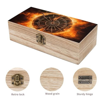 Dart Board Wooden Box Wooden Storage Box Wooden Boxes for Storage Wooden Box with Hinged Lid Wooden Jewelry Box Wooden Jewelry Box for Women Small Wooden Box