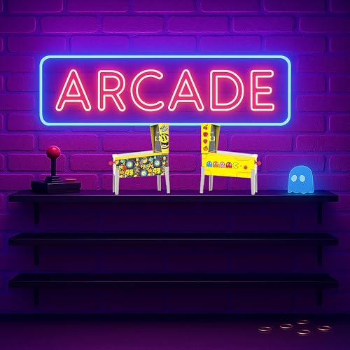 Pac-Man: Mini Arcade Pinball - Deluxe Collector Series, Lights & Sounds, Classic Tabletop Game, Skill Shot Challenges, Licensed Toy, Adults & Kids 3+