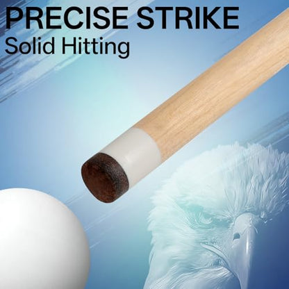 AKLOT Pool Cue Stick 58'', Canadian Maple Pro Billiard Cue &13mm Leather Tip, Anti-Slip Grip, 18/19/20/21oz Billiard Pool Stick for Adults/Beginner/Pro Player - color: Blue with Wrapped Grip