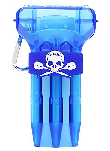 L-style Dart Case: Krystal One Hard Shell Dart Set Holder for Soft Tip and Steel Tip - color: Blue