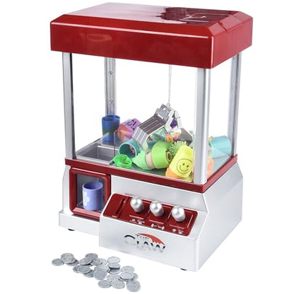 Etna Electronic Mini Claw Machine for Kids, Mini Candy Prize Dispenser Arcade Game with Sound, 30 Tokens, 10" x 7.90" x 13.5"