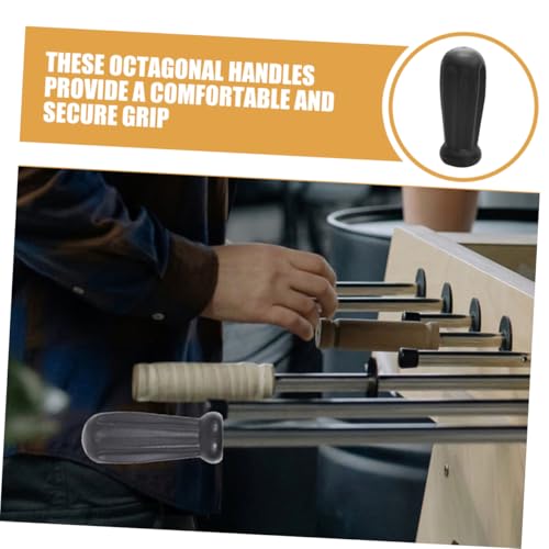 Toddmomy 2pcs Foosball Table Grip Handles Plastic Replacement for Table Soccer Game Compact Design for Home Office Use Fits Rods Foosball Accessories