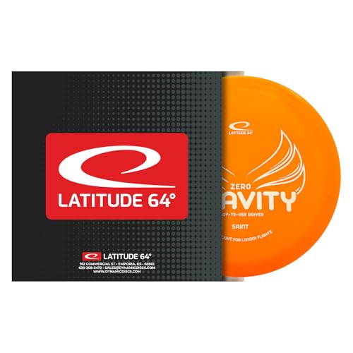 Latitude 64 Gravity Saint | Stable Disc Golf Fairway Driver | Floats in Water | Lightweight w/High Glide & Precise Control | Beginner Disc Golf Frisbee | Grippy Base Plastic | 120-130g (Orange) - color: Orange
