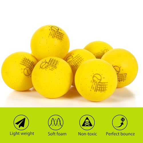 WinnerWhy Foam Tennis Balls for Adult Practice Yellow Soft Foam Tennis Balls Bulk for Beginners Man Trainin