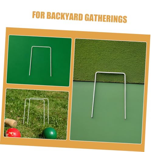 Outanaya 10Pcs Croquet Replacement Hoops Heavy Duty Wickets for Backyard Lawn Games for Family Gatherings and Outdoor Events Sturdy Construction and Easy Setup