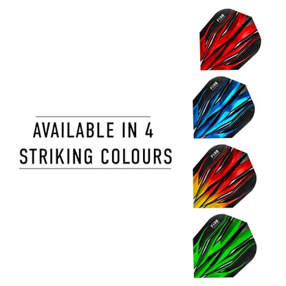 Harrows Fire Dart Flights | 5 x Sets Darts Flights (15 Flights Total) I 100 Micron Dart Flights I Premium Extra Strong Made in UK I Professional Darts Accessories I Yellow Dart Flights - color: Yellow/Red